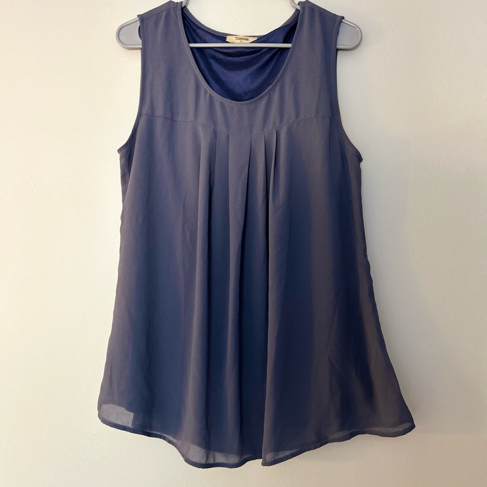 Timeson Women's Sleeveless Chiffon Tank Top - Picture 5 of 7